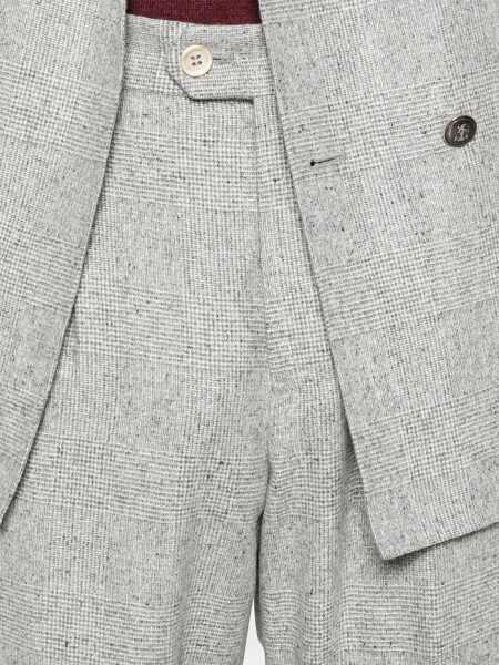 Costume Brunello Cucinelli Brunello Cucinelli Wool And Silk Double-Breasted Suit LIGHT GREY Barbati (BM 18523602) 5