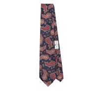 Cravate Etro Etro Tie In Blue Paisley Silk Barbati
