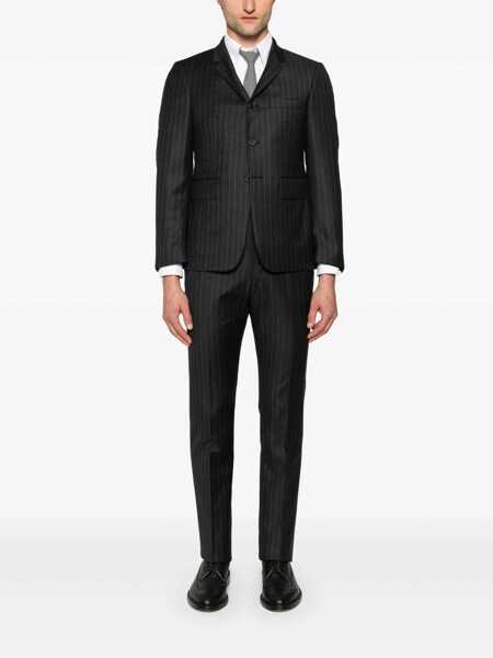 Geci Thom Browne Grey Pinstripe Single-Breasted Jacket In Wool Man GREY Barbati (BM 18523821) 2