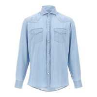 Camasi de blugi Brunello Cucinelli Denim Shirt Barbati