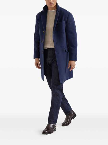 Paltoane Brunello Cucinelli Brunello Cucinelli Coats BLUE COLORED Barbati (BM 18523998) 2