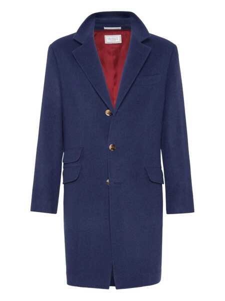 Paltoane Brunello Cucinelli Brunello Cucinelli Coats BLUE COLORED Barbati (BM 18523998) 1