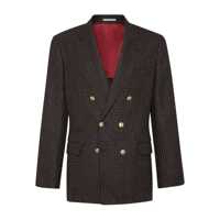 Sacouri Brunello Cucinelli Prince Of Wales Blazer Barbati