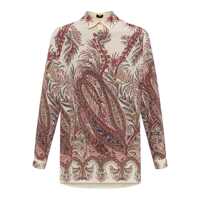 Camasi Etro Camicia In Seta Crêpe De Chine Con Stampa Paisley Floreale Femei