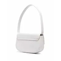 Genti de umar Diesel Dama - Genti de umar Diesel 1Dr White Shoulder Bag With Oval D Patch In Leather Woman WHITE Femei (BM 18525135) - B-mall.ro