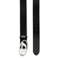 Curele Diesel Dama - Curele Diesel 1Dr Black Belt With Logo Buckle In Leather Woman Black Femei (BM 18525144) - B-mall.ro