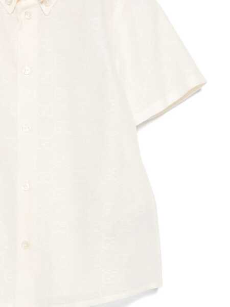 Bluze Gucci B SS SHIRT COTTON JQ GG White Fete (BM 18525309) 3