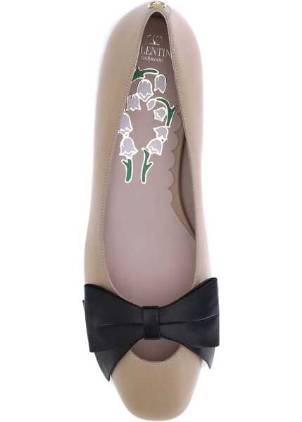 Balerini Valentino Garavani Bowow  Ballerinas SABBIA-NERO Femei (BM 18525454) 3