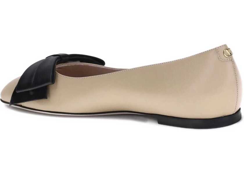 Balerini Valentino Garavani Bowow  Ballerinas SABBIA-NERO Femei (BM 18525454) 4