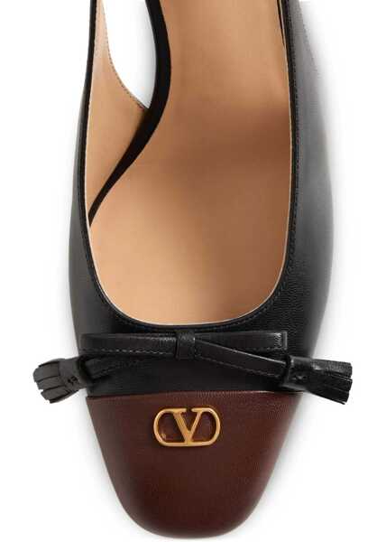 Pantofi cu toc Valentino Garavani Valet Du Roi Pumps NERO-LIGHT COFFEE Femei (BM 18525457) 5