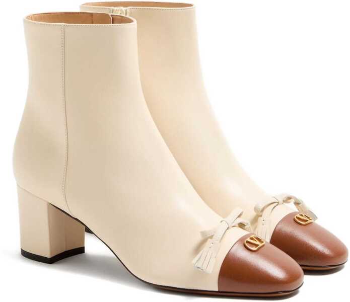Bocanci casual Valentino Garavani Valet Du Roi Bootie BUTTER WHITE/TOBACCO Femei (BM 18525460) 2
