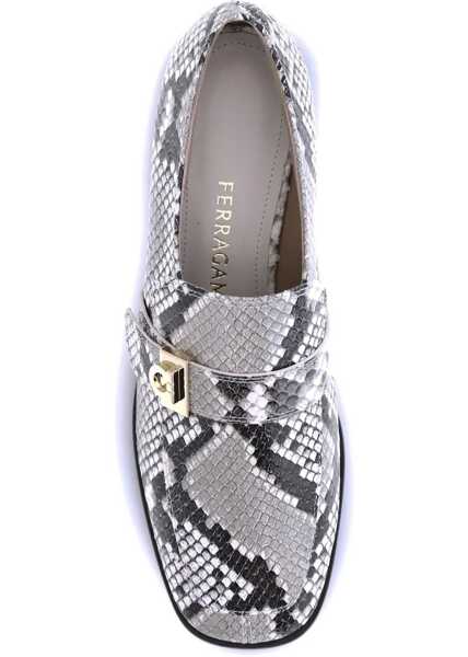 Mocasini Ferragamo Python print leather Loafers ROCCIA B13 Femei (BM 18525505) 4