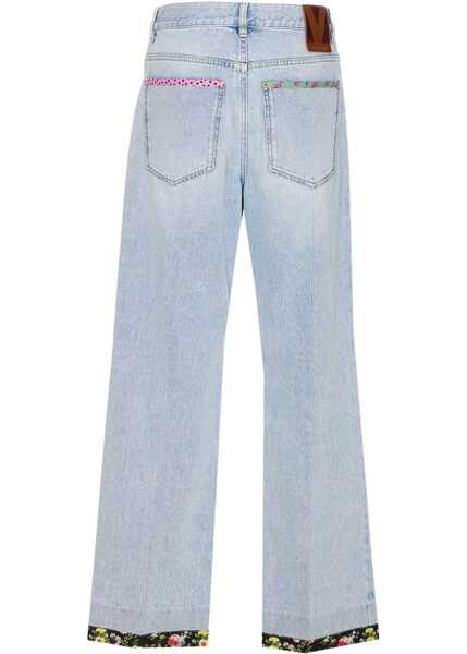 Blugi Valentino Garavani Floral edge Jeans DENIM BLU LAV CHIARO Femei (BM 18525547) 2