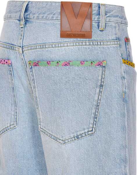 Blugi Valentino Garavani Floral edge Jeans DENIM BLU LAV CHIARO Femei (BM 18525547) 3