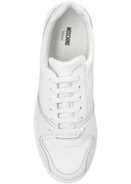 Sneakers Moschino Leather Sneakers BIANCO Femei (BM 18525784) 4
