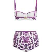 Costume de baie intregi Dama - Costume de baie intregi Dolce & Gabbana Majolica Print Bikini Swimsuit PURPLE Femei (BM 18525808) - B-mall.ro