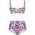 Dolce & Gabbana Majolica Print Bikini Swimsuit PURPLE