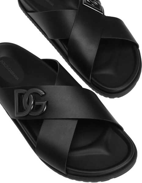 Sandale Dolce & Gabbana Calfskin Sandal BLACK Barbati (BM 18525820) 4