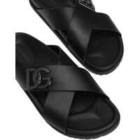 Sandale pentru Barbati - Sandale Dolce & Gabbana Calfskin Sandal BLACK Barbati (BM 18525820) - B-mall.ro