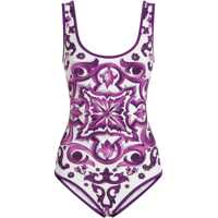 Costume de baie intregi Majolica Print One Piece Swimsuit Femei