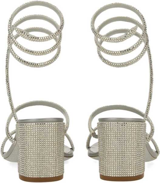 Sandale Rene Caovilla Cleo Sandal With Crystals SILVER Femei (BM 18525913) 5