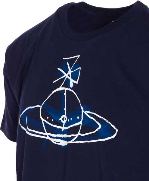Tricouri Vivienne Westwood Orb Print T-Shirt BLUE Barbati (BM 18525916) 3