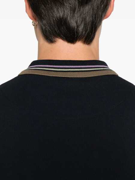 Tricouri Polo Vivienne Westwood Classic Cotton Pique Polo Shirt BLUE Barbati (BM 18525955) 4