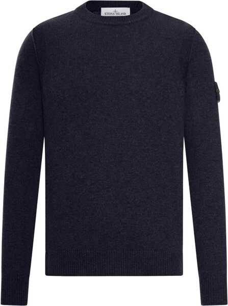 Pulovere casual Stone Island Wool Jersey. BLUE Barbati (BM 18525985) 1