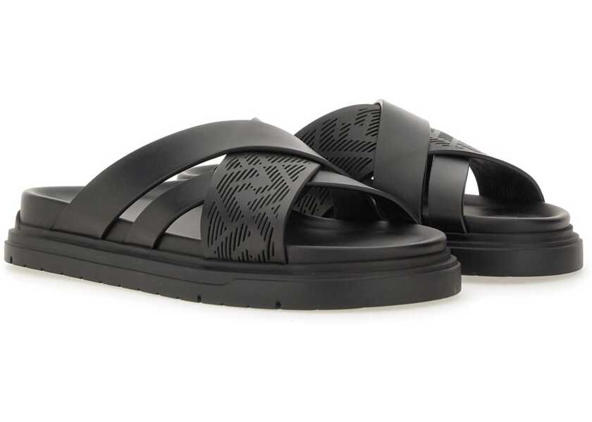 Sandale Fendi Slide Sandal BLACK Barbati (BM 18526051) 2