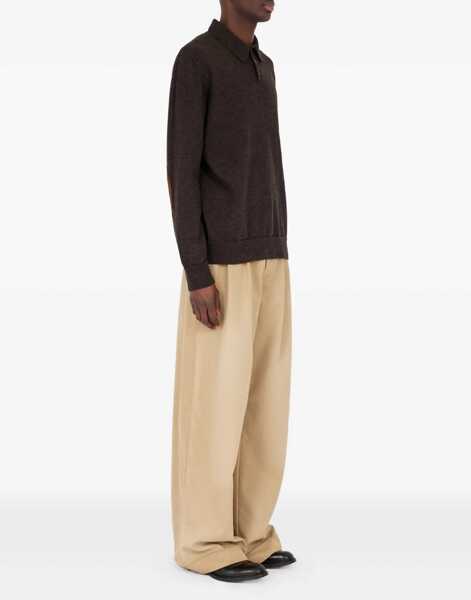 Tricouri Polo Maison Margiela Wool Polo. BROWN Barbati (BM 18526066) 2