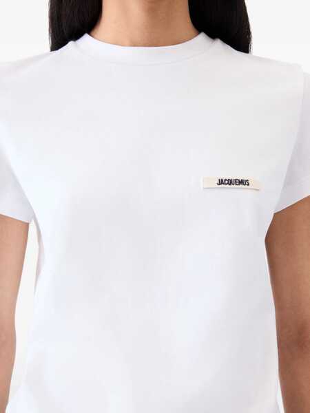 Tricouri JACQUEMUS Logoed T-Shirt WHITE Femei (BM 18526354) 4