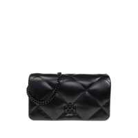 Portofele Tory Burch Tory Burch Kira Diamond Quilt Powder Coated Chain Wallet