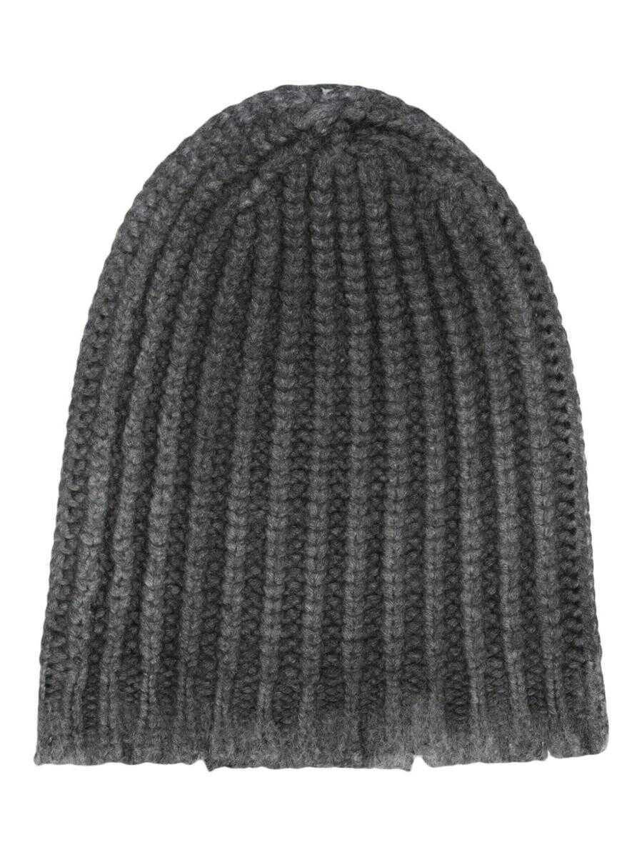 Sepci AVANT TOI Avant Toi Hand Painted Corn Cob Stitch Hat With Destroyed Effect Accessories Black Barbati (BM 18527001) 1