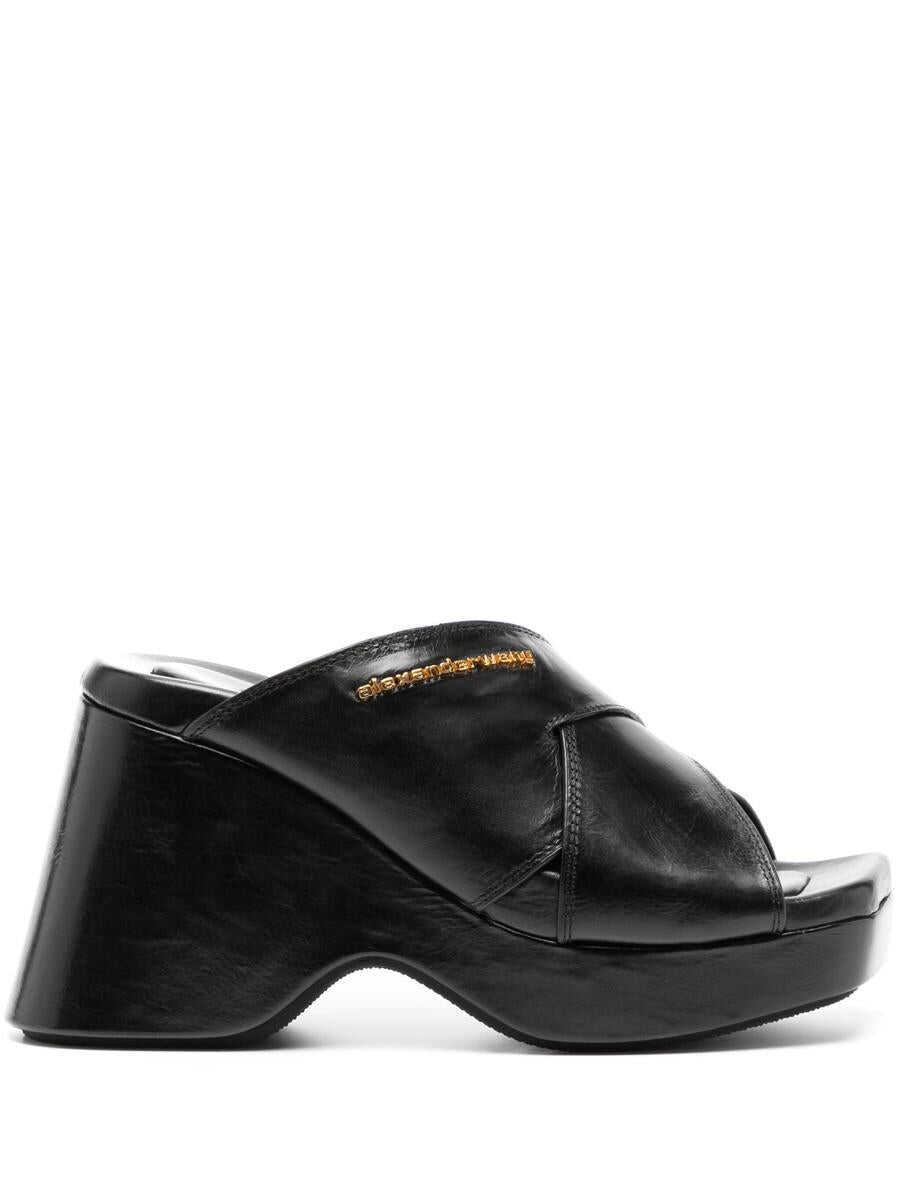 Sandale Alexander Wang Alexander Wang Float Criss-Cross Wedge Sandal Shoes 001 BLACK Femei (BM 18527295) 1