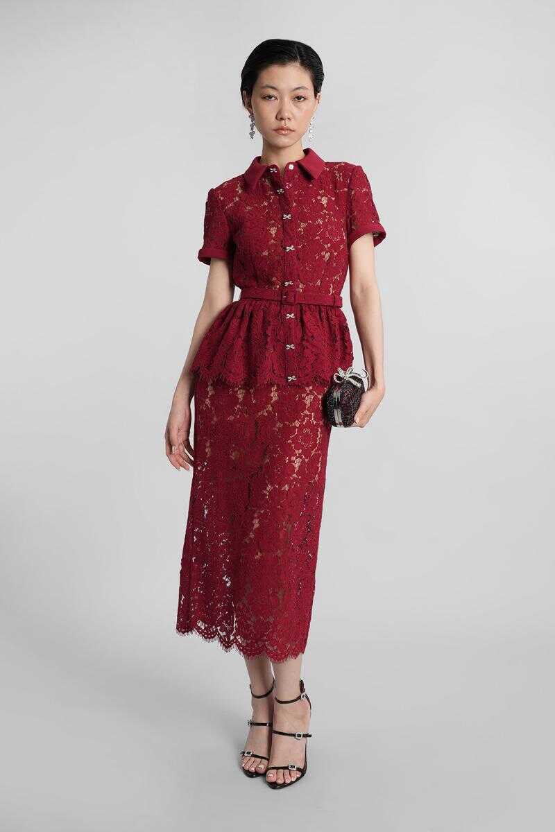 Rochii Self-Portrait Self-Portrait Long Dress Red Femei (BM 18527457) 2