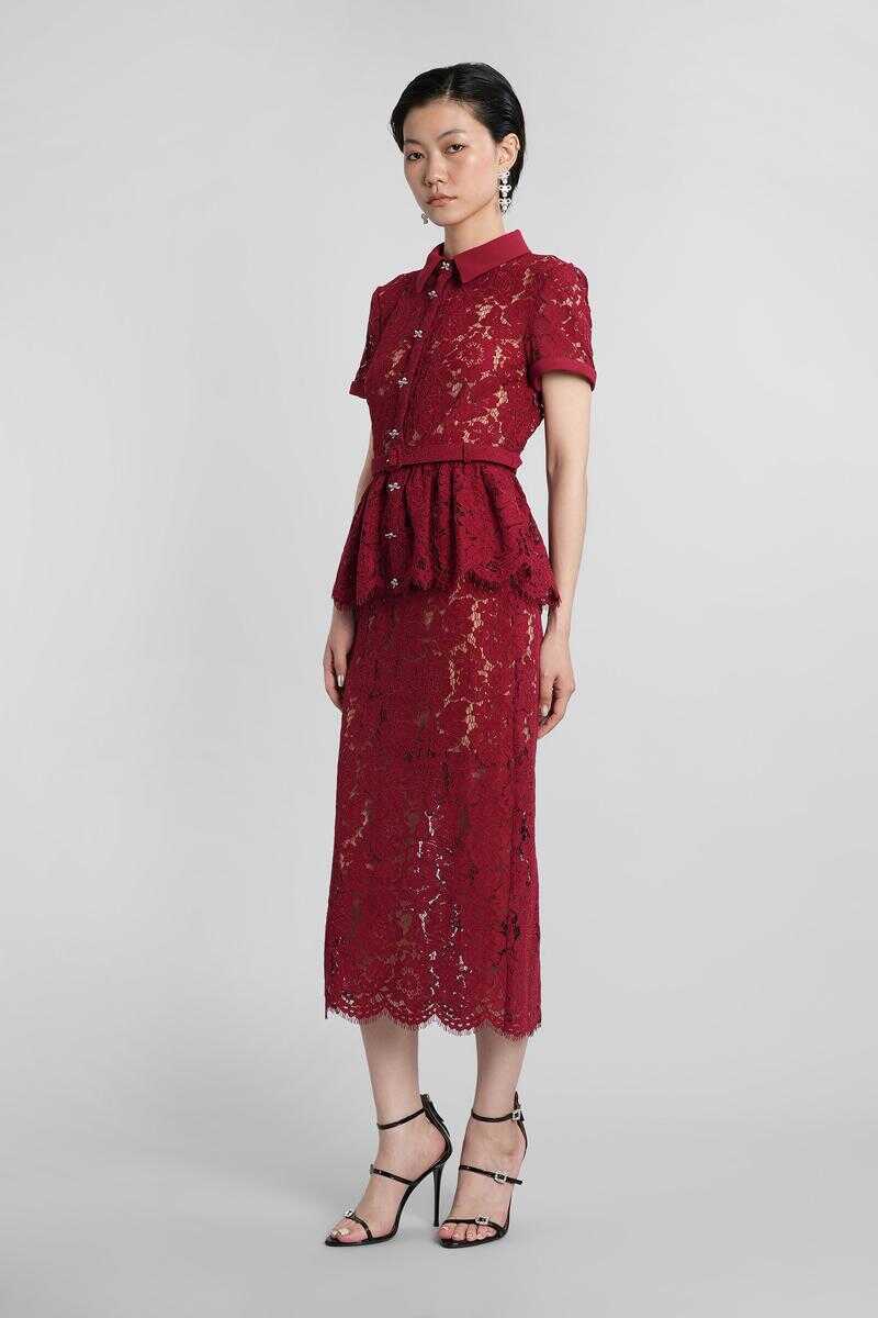 Rochii Self-Portrait Self-Portrait Long Dress Red Femei (BM 18527457) 4