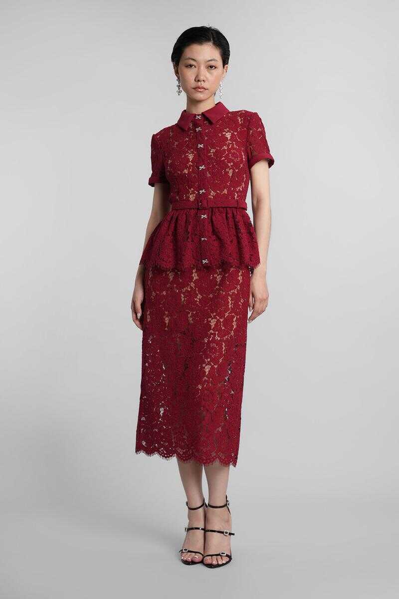 Rochii Self-Portrait Self-Portrait Long Dress Red Femei (BM 18527457) 1