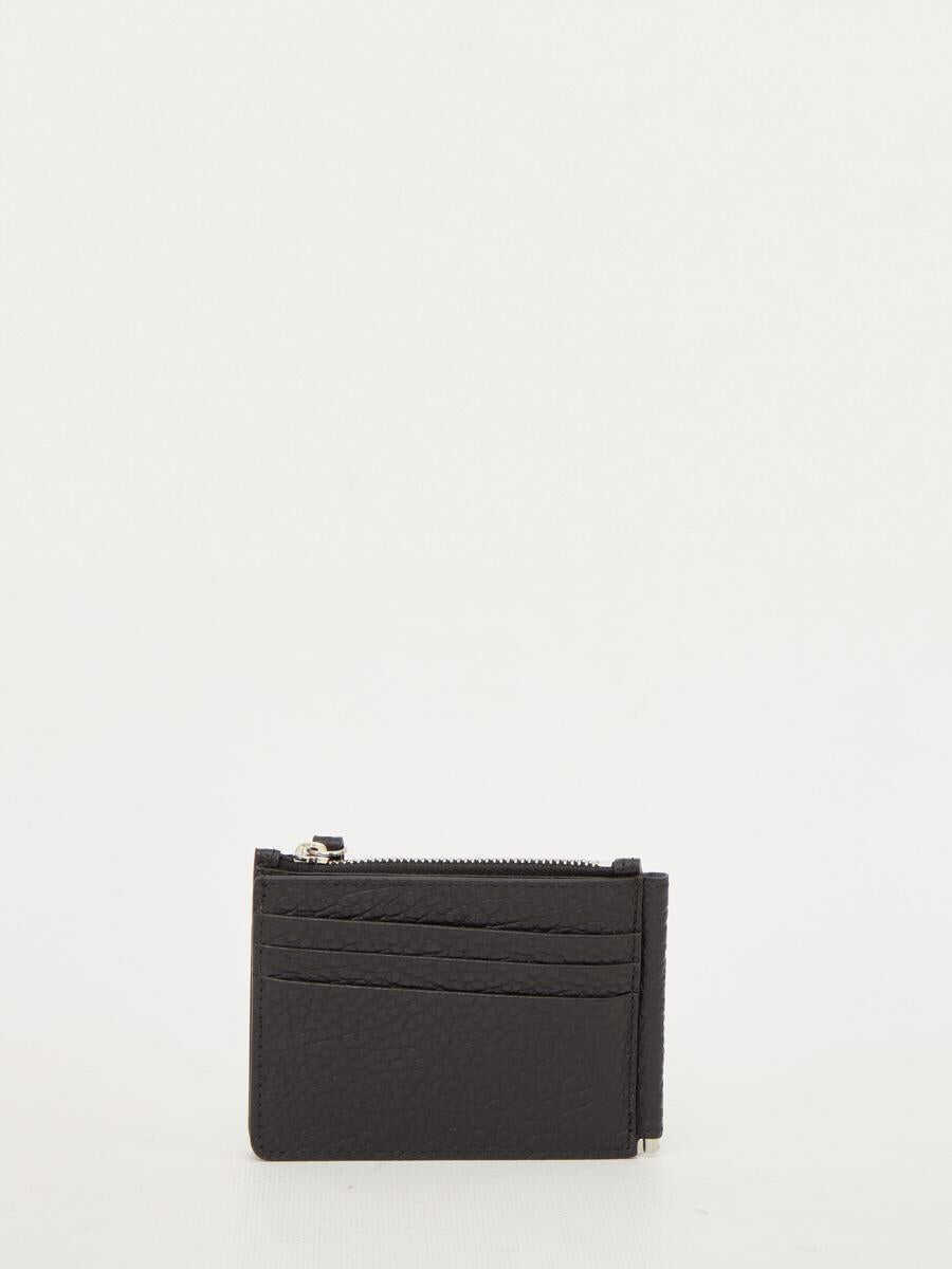 Portofele Maison Margiela Black Leather Wallet Black Barbati (BM 18527700) 2