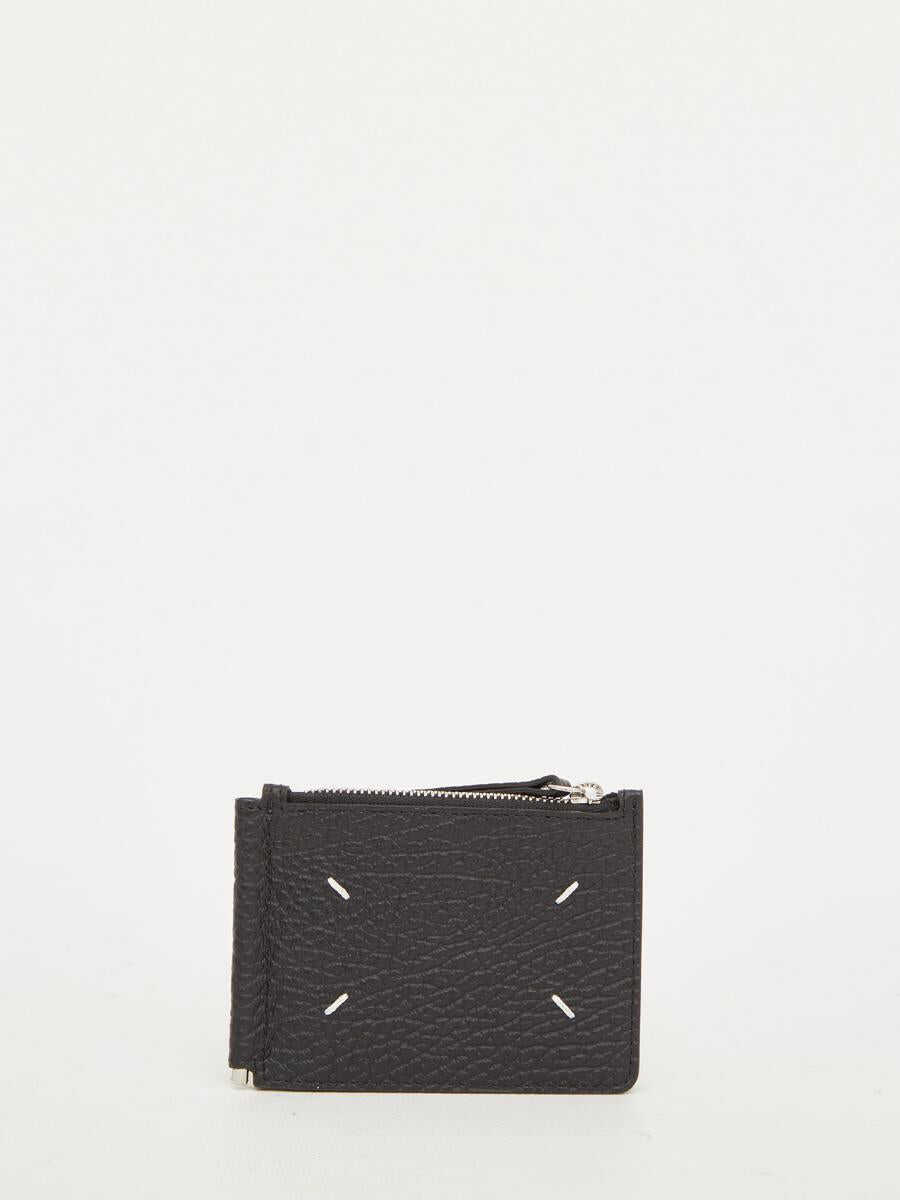 Portofele Maison Margiela Black Leather Wallet Black Barbati (BM 18527700) 1