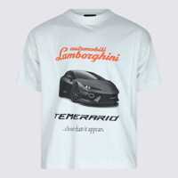 Tricouri Balenciaga White Cotton T-Shirt Barbati
