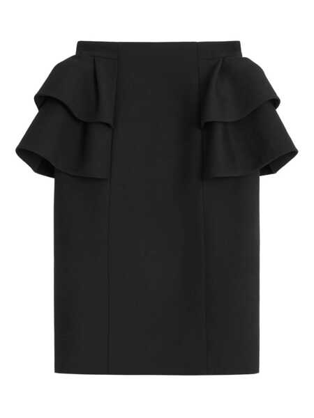Fuste Valentino Garavani Valentino Garavani Wool And Silk Midi Skirt Black Femei (BM 18528429) 1