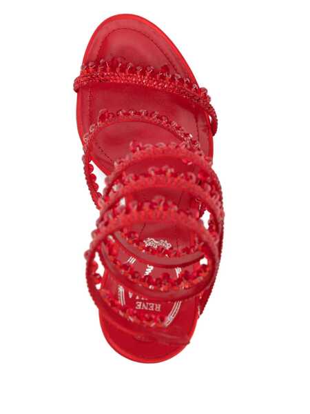 Sandale Rene Caovilla Ren Caovilla Chandelier Sandals RED Femei (BM 18528477) 4
