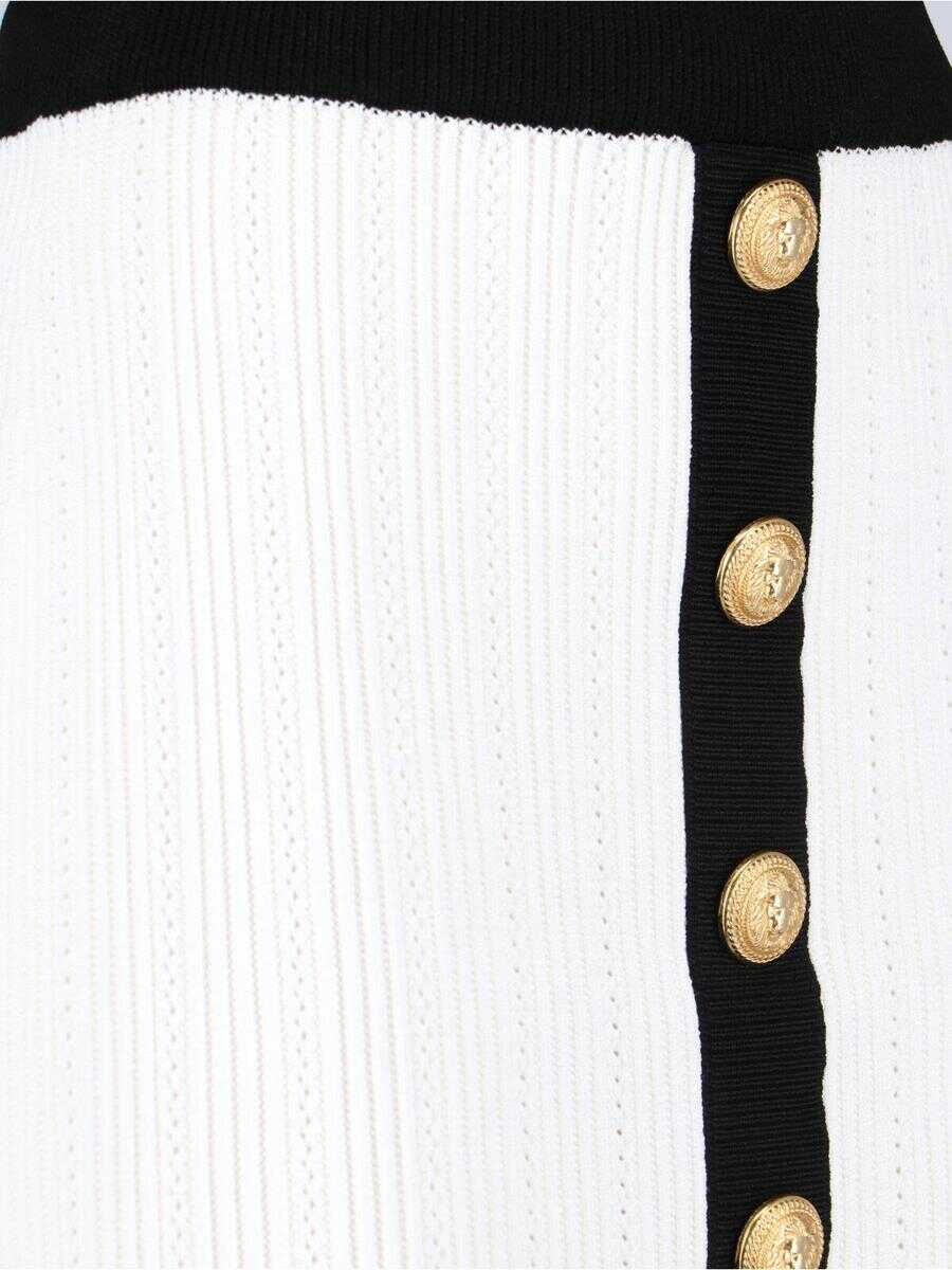 Fuste Balmain Balmain Skirts WHITE Femei (BM 18528858) 4