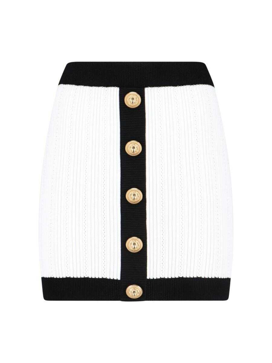 Fuste Balmain Balmain Skirts WHITE Femei (BM 18528858) 1