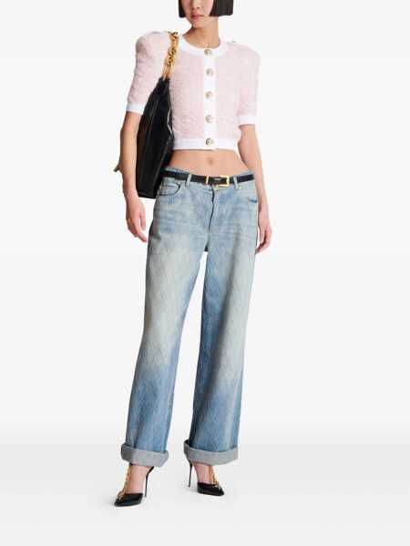 Cardigane Balmain Balmain Tweed Cardigan PINK Femei (BM 18528876) 2