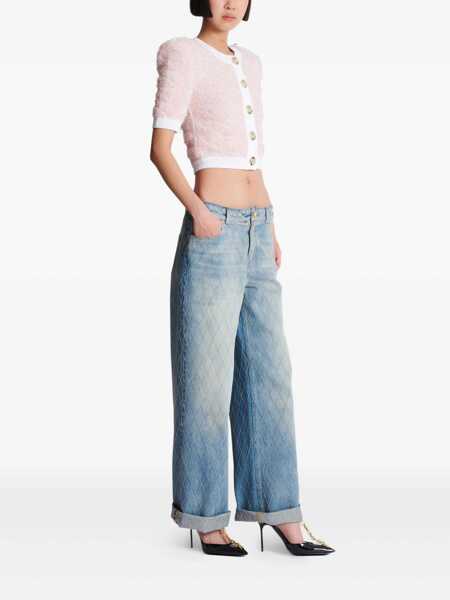 Cardigane Balmain Balmain Tweed Cardigan PINK Femei (BM 18528876) 3