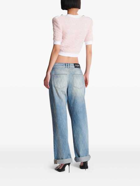 Cardigane Balmain Balmain Tweed Cardigan PINK Femei (BM 18528876) 4