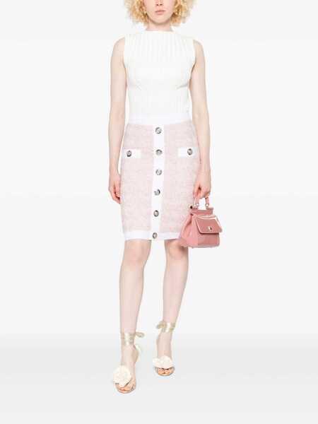 Fuste Balmain Balmain Tweed Skirt PINK Femei (BM 18528888) 2