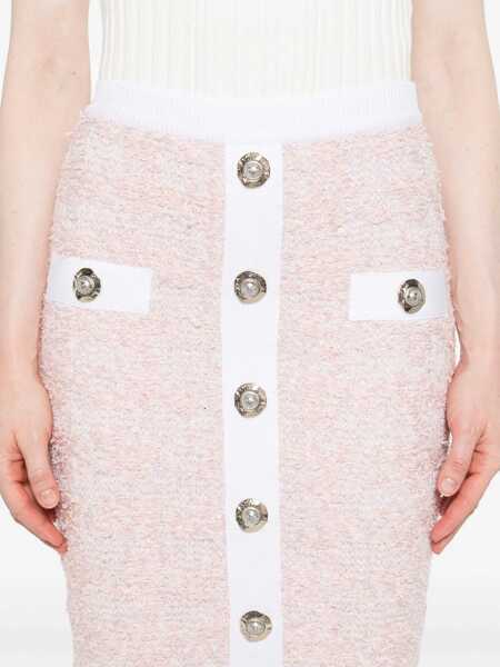 Fuste Balmain Balmain Tweed Skirt PINK Femei (BM 18528888) 5
