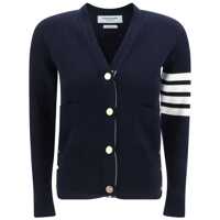 Cardigane Thom Browne Navy Merino Wool 4-Bar Milano Stitch Cardigan Femei